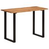 vidaXL Dining Table Acacia Wood Natural, Black