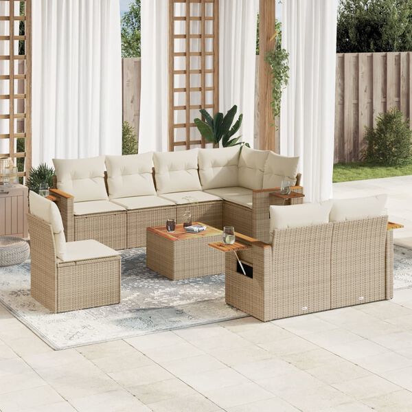 vidaXL Garden Sofa Set Beige