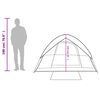 vidaXL Camping Tent Dome 3-Person White Blackout Fabric Waterproof
