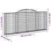vidaXL Gabion Basket Silver Galvanized iron Extra Large Durable