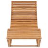 vidaXL Sun Lounger Teak Standard Rectangular Contemporary Durable