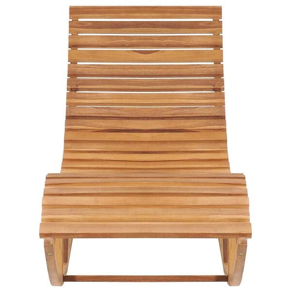 vidaXL Sun Lounger Teak Standard Rectangular Contemporary Durable