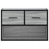 vidaXL TV Cabinet Grey Sonoma Engineered wood, Metal Medium TV Cabinet