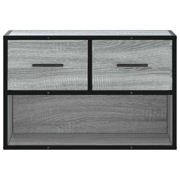 vidaXL TV Cabinet Grey Sonoma Engineered wood, Metal Medium TV Cabinet