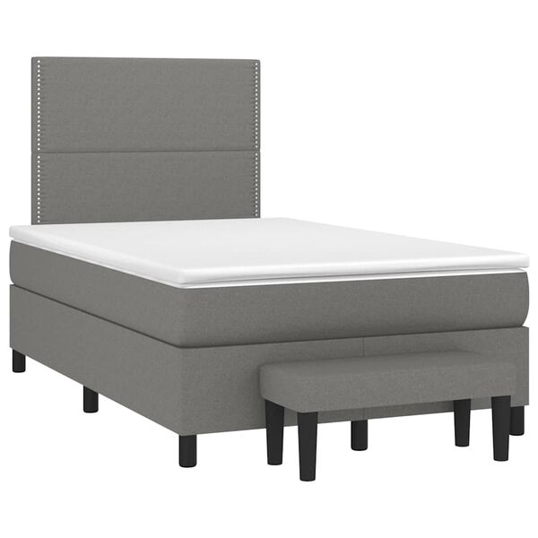 vidaXL Box Spring Bed Dark grey