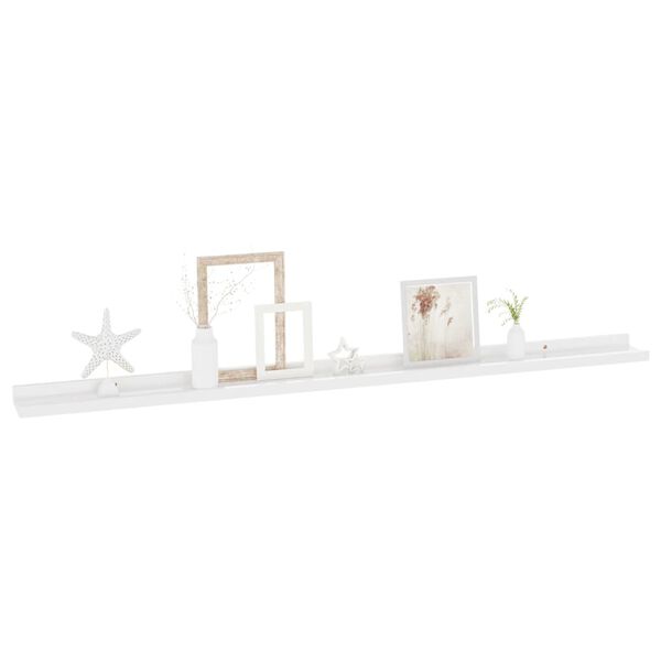 vidaXL Wall Shelves 4 pcs High Gloss White 45.3"x3.5"x1.2"
