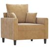 vidaXL Sofa Set Brown Velvet (100% polyester), metal, textilene, plywood