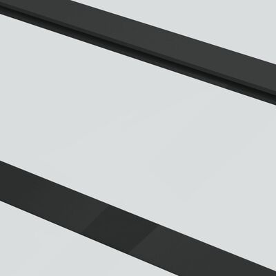 vidaXL Sliding Door ESG Glass and Aluminum 35.4"x80.7" Black