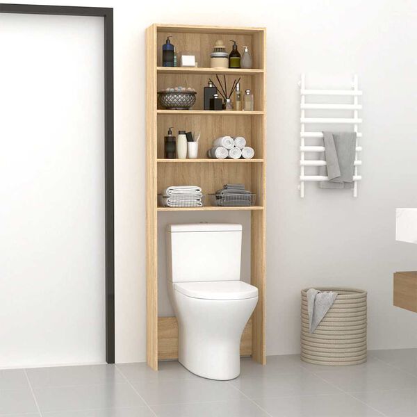 vidaXL Washing Machine Cabinet Sonoma Oak 25.2"x9.4"x74.8"