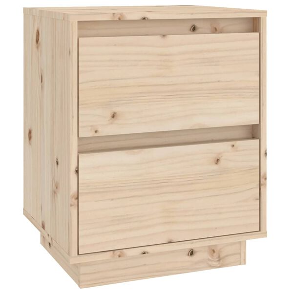 vidaXL Bedside Cabinet Pine Solid pine wood Bedside Cabinet Rectangular