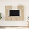 vidaXL TV Cabinet Set Set of 6 Sonoma Oak Engineered Wood Large