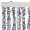vidaXL Fly Curtain White and Grey 39.4x90.6" Chenille