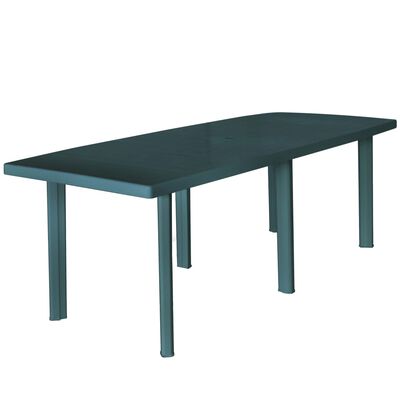 vidaXL Patio Table Green 82.7"x37.8"x28.3" Plastic