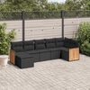 vidaXL Garden Sofa Set Black PE rattan Large Modular Garden Sofa Set