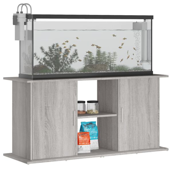 vidaXL Aquarium Stand Grey Sonoma Engineered Wood 47.6 x 16.1 x 22.8 in