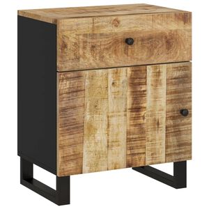 vidaXL Bedside Cabinet Natural Wood Solid Mango Wood Medium Storage