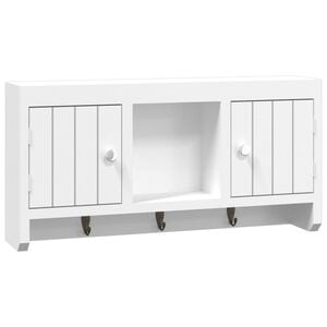 vidaXL Key Cabinet White Engineered Wood Medium Key Cabinet