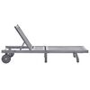 vidaXL Sun Lounger Grey Solid acacia wood Standard