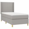vidaXL Box Spring Bed with Mattress Light Gray 39.4"x79.9" Twin XL Fabric