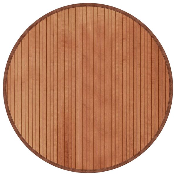 vidaXL Rug Brown Bamboo, Polypropylene 31.5 inches Diameter Rug Round