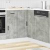 vidaXL Kitchen Corner Base Cabinet Concrete grey Engineered wood Compact