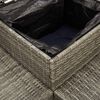 vidaXL Patio Sofa Gray PE Rattan Large UV-Resistant Materials