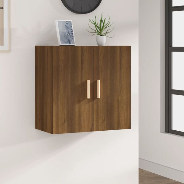 vidaXL Wall Cabinet Brown Oak Engineered Wood 23.6x11.8x23.6 in
