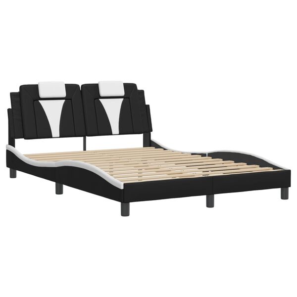 vidaXL Bed Frame Black and White