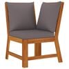 vidaXL Patio Dining Set Natural wood & Dark Grey