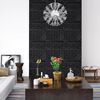 vidaXL Wallpaper Set of 40 Black PE Foam 27.6 x 30.3 in Wallpaper