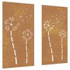 vidaXL Garden Wall Decoration Normal metal color, develops rust over time