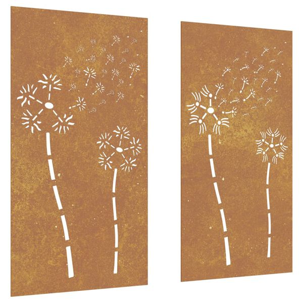 vidaXL Garden Wall Decoration Normal metal color, develops rust over time