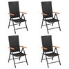 vidaXL Garden Dining Set Black and Brown