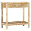 vidaXL Console Table Natural wood Solid Mango Wood 31.5 x 13.8 x 29.1 in