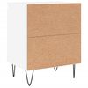 vidaXL Bedside Cabinet Set of 2 White Engineered Wood Medium