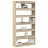 vidaXL Book Cabinet Sonoma Oak 39.37 x 11.81 x 77.95 in