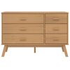 vidaXL Drawer Cabinet Brown Solid pine wood Medium Drawer Cabinet
