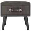 vidaXL Bedside Cabinet Grey Velvet and solid pine wood Compact