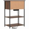 vidaXL Bedside Cabinet Brown Oak 21.65 x 12.20 x 29.92 in