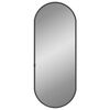 vidaXL Wall Mirror Black Glass, PVC 19.7 x 7.9 in Wall-mounted