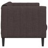vidaXL Sofa Dark Brown 100% Polyester, Plywood, Solid Wood 3-Seater