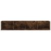 vidaXL Wall Shelf Smoked oak Engineered wood Medium Wall Shelf