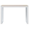 vidaXL Computer Desk White and Oak Engineered wood and powder-coated metal