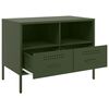 vidaXL TV Cabinet Set of 2 Olive green Cold-rolled steel Medium