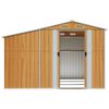 vidaXL Garden Shed Light brown Galvanized steel, Polypropylene Large