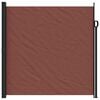 vidaXL Retractable Side Awning Brown 100% polyester with a PU coating