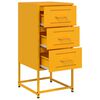 vidaXL Bedside Cabinet Mustard Yellow Steel Medium Bedside Cabinet