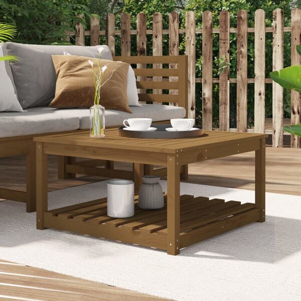 vidaXL Garden Table Honey Brown Solid Pine Wood Medium Garden Table