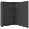 vidaXL Bathroom Cabinet Shining Grey MDF Medium Bathroom Cabinet