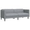 vidaXL Sofa Light grey Fabric (100% polyester), plywood, solid wood